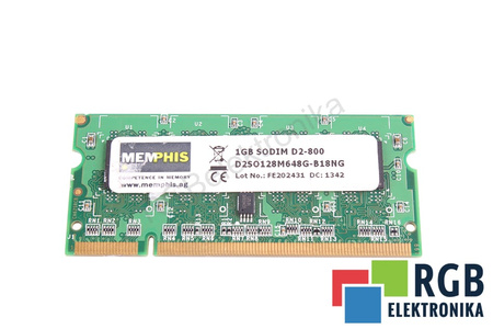 D2SO128M648G-B18NG MEMPHIS 1GB SODIM D2-800
