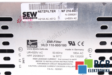 HLD110-500/180 BLOCK FILTRAS