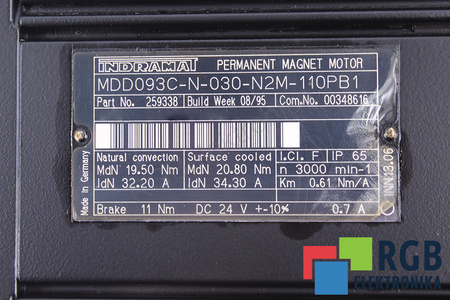 MDD093C-N-030-N2M-110PB1 INDRAMAT R911259338