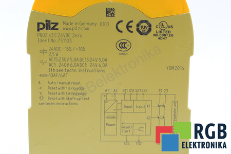 PNOZS3C PILZ 751103 SAUGOS RELĖ