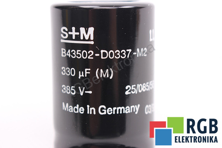 KONDENSATORIUS B43502-D0337-M2 S+M 330UF, 385VDC KONDENSATORIUS