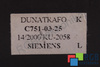 C751-03-25 SIEMENS C7510325 14/2000 KU-2058 SROVĖS TRANSFORMATORIUS