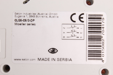 CLS6-C6/3-DP EATON 270417 AUTOMATINIS JUNGIKLIS