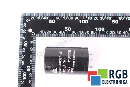 KONDENSATORIUS B43306-U6337-M2 S+M 25/070/56 330UF, 500VDC KONDENSATORIUS