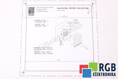 SK3325207 RITTAL FAN FILTRAS