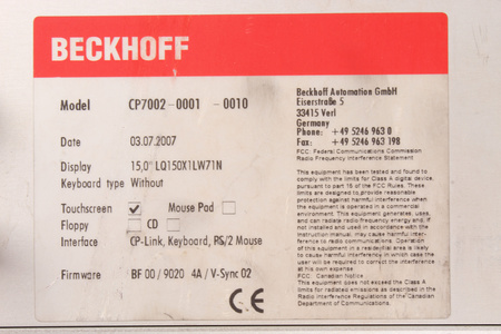 CP7002-0001-0010 BECKHOFF