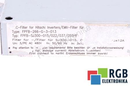 FPFB-266-G-3-013 HITACHI FPFB-SJ300-015/022/037/055HF FILTRAS