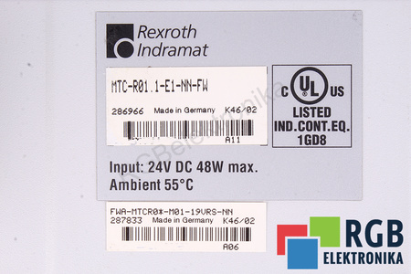 MTC-R01.1-E1-NN-FW REXROTH INDRAMAT R911286966