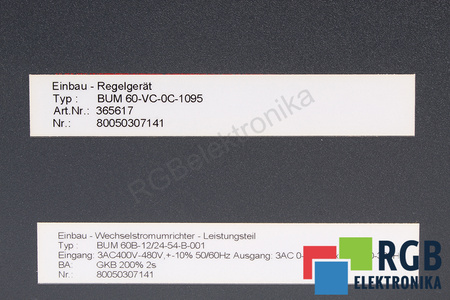 BUM60B-12/24-54-B-001 BAUMÜLLER BUM60-VC-0C-1095