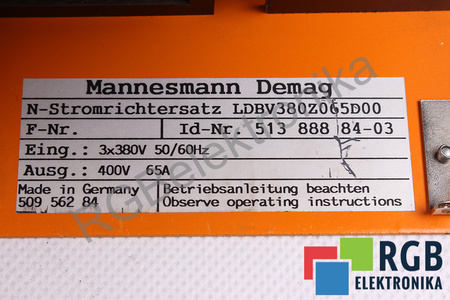 LDBV380Z065D00 DEMAG LDBV 380 Z 065 D 00