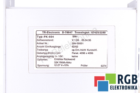 PK-604 TR ELECTRONIC 504-00001