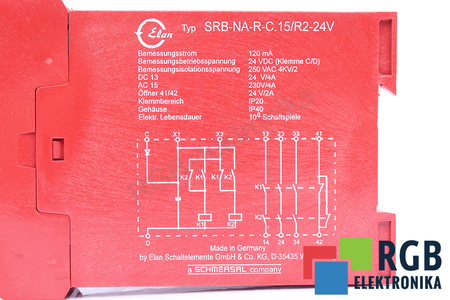 SRB-NA-R-C.15/R2-24V ELAN SAUGOS RELĖ