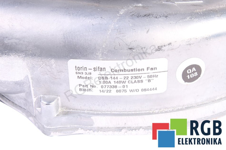 DSB144-22 TORIN 077338-01 0.136KW, 230V, 1.1A VENTILIATORIUS