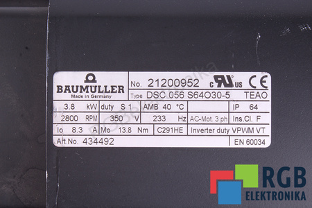 DSC056S64O30-5 BAUMÜLLER 3.8KW
