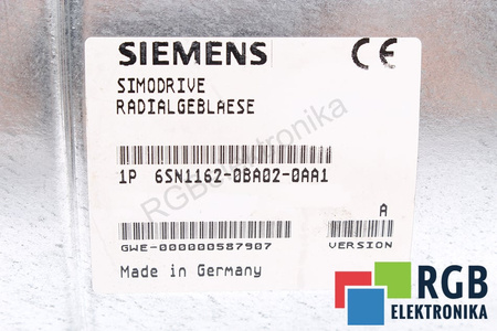 6SN1162-0BA02-0AA1 SIEMENS SIMODRIVE VARIKLIO PŪSTUVAS