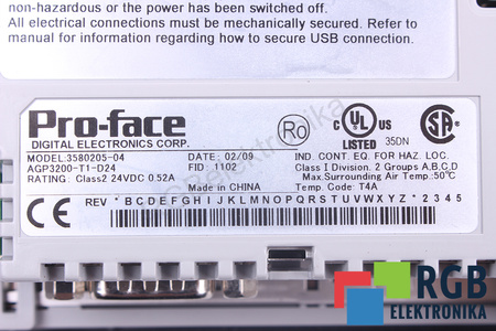 AGP3200-T1-D24 PRO-FACE 3580205-04