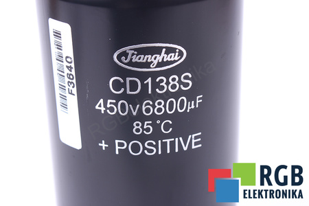 KONDENSATORIUS CD138S JIANGHAI 6800UF, 450V KONDENSATORIUS