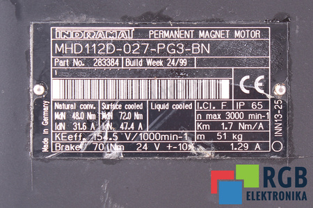 MHD112D-027-PG3-BN INDRAMAT STATORIAUS