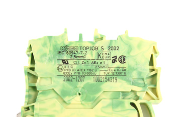 2002-1207 WAGO 2 LAIDŲ PE GNYBTŲ JUNGTIS