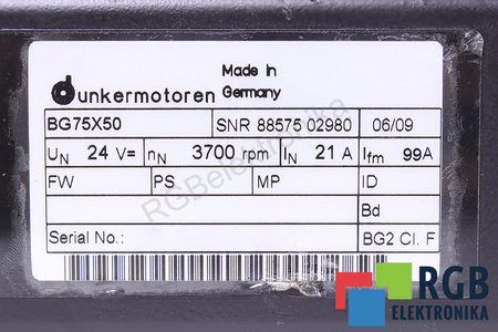 BG75X50 DUNKERMOTOREN
