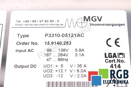 P3310-05121AC MGV 15.9140.253