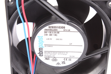 3214JH EBM PAPST 92X92X38MM, 24V, 0.37A VENTILIATORIUS