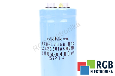 KONDENSATORIUS BKO-C2058-H02 NICHICON 600MFD, 400V KONDENSATORIUS