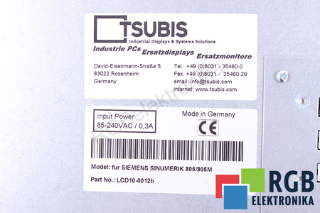 10-0012 SKIRTAS SIEMENS SINUMERIK 805/805M MONITORIAUS LCD EKRANAS PAKAITALAS
