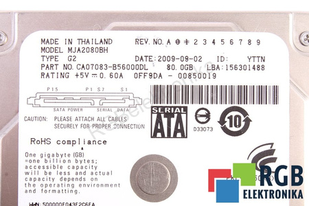 MJA2080BH FUJITSU 80GB