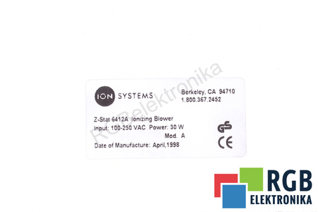 Z-STAT ION SYSTEMS 6412A 250V, 0.03KW VENTILIATORIUS