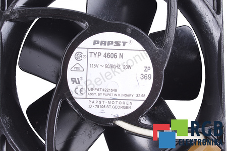 4606N EBM PAPST 115V 20W VENTILIATORIUS
