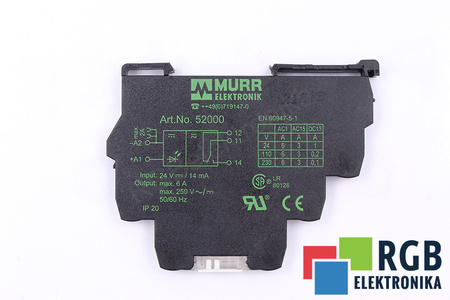 ART.NO. 52000 MURR ELEKTRONIK 250VAC 6A ESTAFETĖ