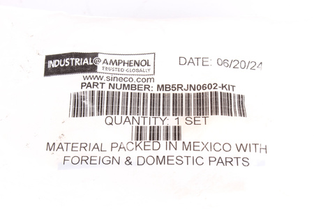 MB5RJN0602-KIT AMPHENOL CORPORATION COM KANALAS