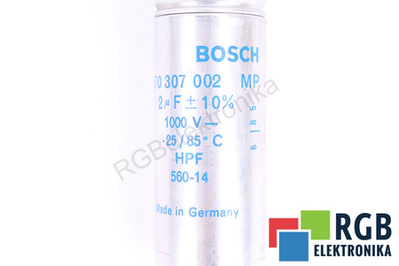 KONDENSATORIUS 670307002 BOSCH 2UF, 1000VDC KONDENSATORIUS