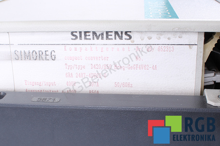 6RA2487-4DV62-0 SIEMENS D420/850 SIMOREG 6QX5376