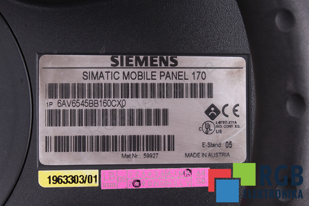 6AV6545-4BB16-0CX0 SIEMENS SIMATIC MOBILE PANEL 170 MOKYMO PAKABUKAS