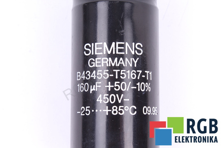 KONDENSATORIUS B43455-T5167-T1 SIEMENS 160UF, 450V KONDENSATORIUS