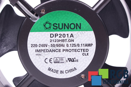 DP201A2123HBT.GN SUNON 120X120X38MM, 230V VENTILIATORIUS
