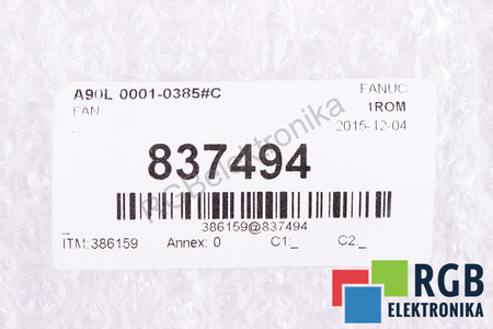 A90L-0001-0385#C FANUC 9WF0424H6D03A 40X40X20MM, 24V VENTILIATORIUS