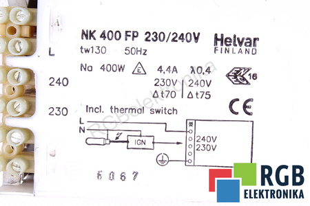 NK400FP HELVAR FILTRAS