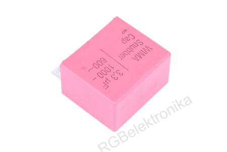 KONDENSATORIUS 3.3UF 1000VDC 600VAC WIMA SNUBBER MKP KONDENSATORIUS