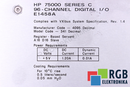 E1458A HP HP75000 SERIES C 96-CHANNEL DIGITAL I/O