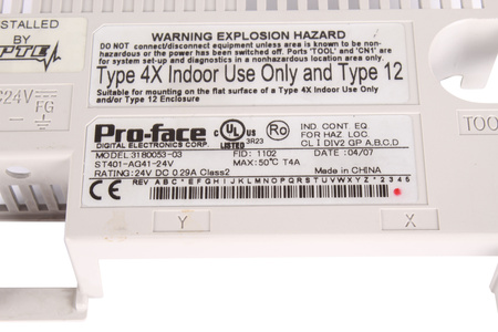 ST401-AG41-24V PRO FACE DĖŽUTĖS GALAS