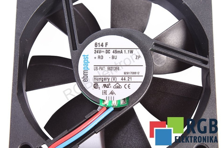 614 F EBM PAPST 60X60X15, 24V VENTILIATORIUS