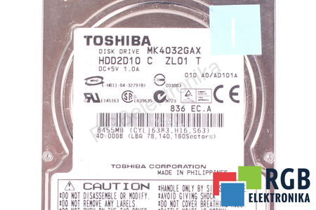 MK4032GAX TOSHIBA HDD2D10 40GB, ATA, 2.5", HDD