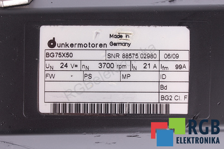 BG75X50 DUNKERMOTOREN STATORIAUS