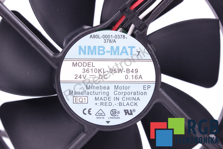 A90L-0001-0378 FANUC 3610KL-05W-B49 92X92X25MM, 24V VENTILIATORIUS