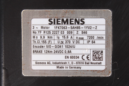 1FK7063-5AH85-1YV2-Z SIEMENS Z:S46