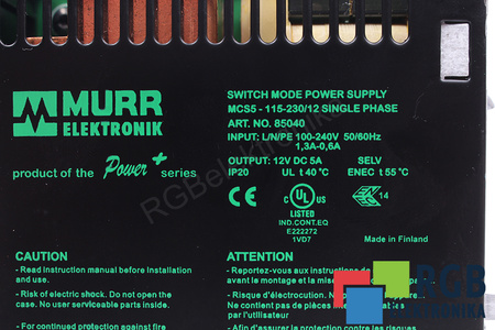 MCS5-115-230/12 MURR ELEKTRONIK 85040