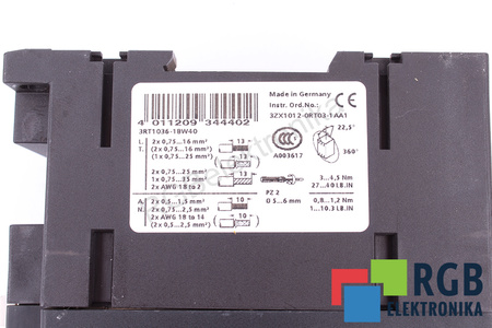 3RT1036-1BW40 SIEMENS 3NO SIRIUS